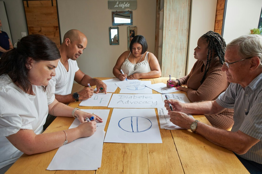 workshop participants collaborating